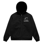 CANVAS BOMBER HOOD JACKET