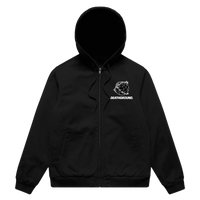 CANVAS BOMBER HOOD JACKET